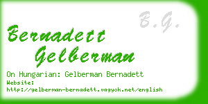 bernadett gelberman business card